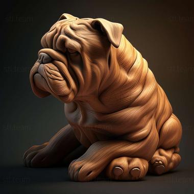 3D model Alapakh Bulldog dog (STL)